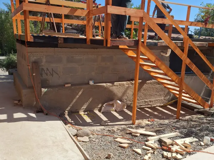 Construcción de terraza, trabajo realizado por ICM Constructora